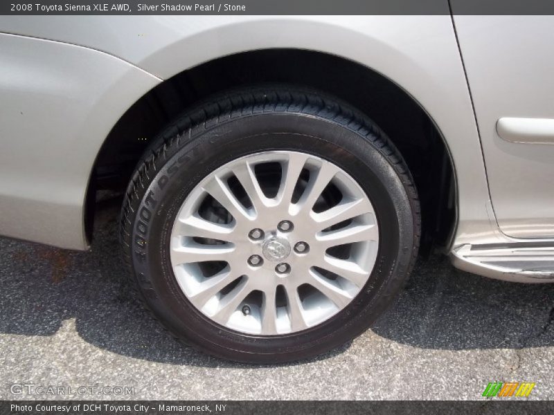 Silver Shadow Pearl / Stone 2008 Toyota Sienna XLE AWD