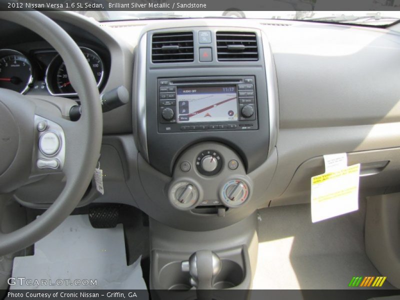 Brilliant Silver Metallic / Sandstone 2012 Nissan Versa 1.6 SL Sedan