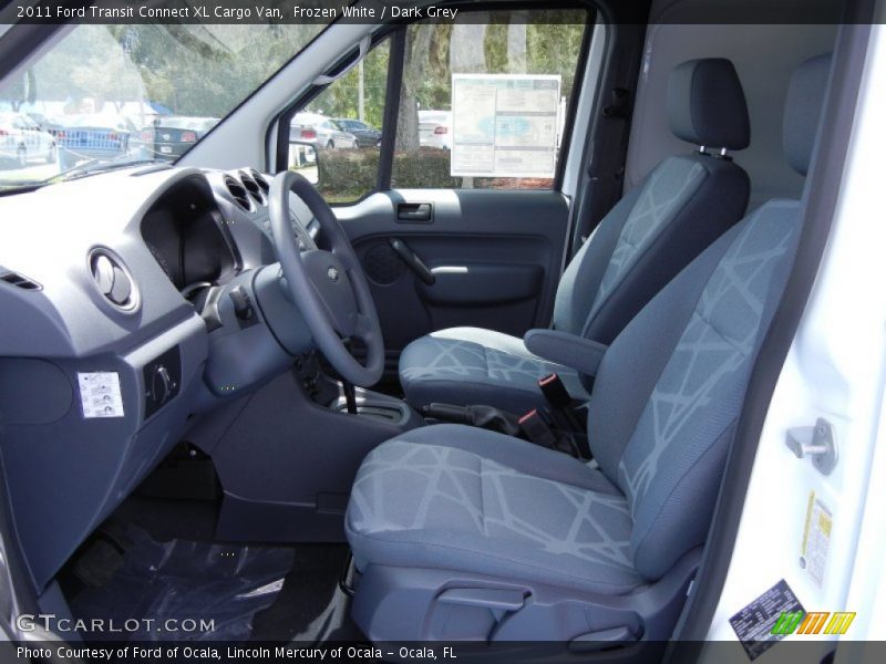 2011 Transit Connect XL Cargo Van Dark Grey Interior
