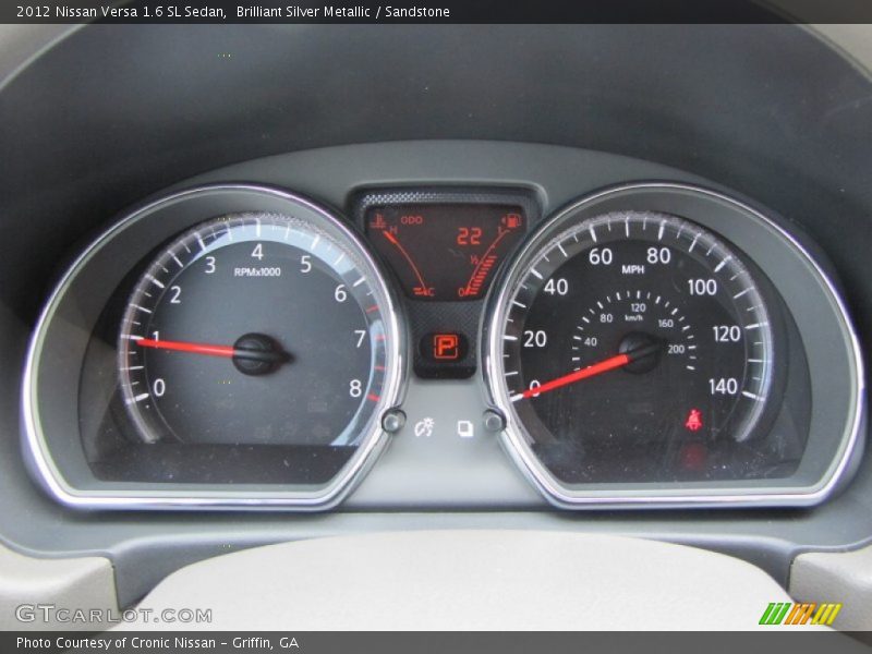  2012 Versa 1.6 SL Sedan 1.6 SL Sedan Gauges