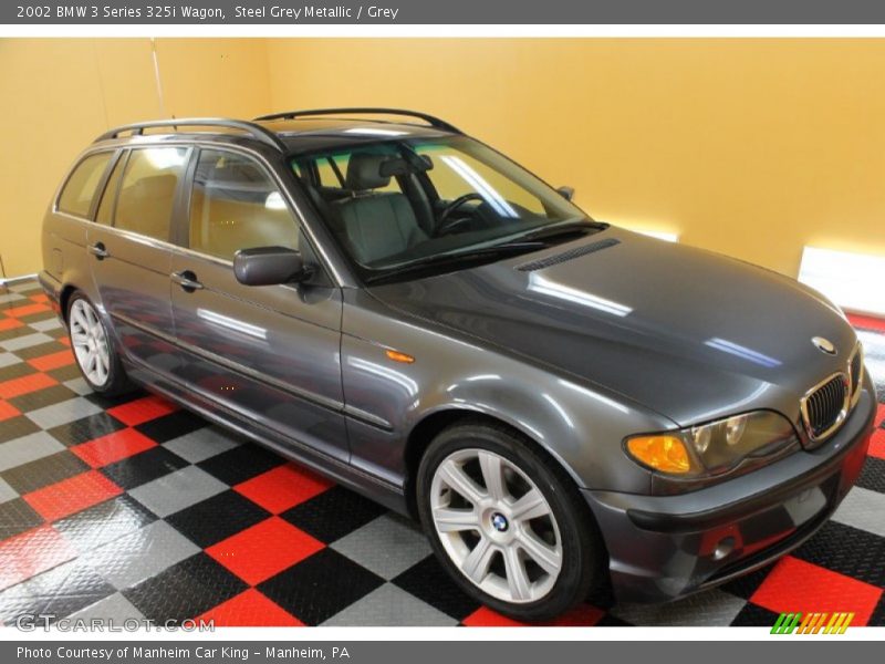 Steel Grey Metallic / Grey 2002 BMW 3 Series 325i Wagon