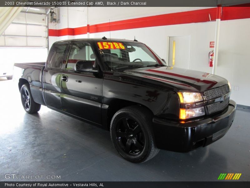 Black / Dark Charcoal 2003 Chevrolet Silverado 1500 SS Extended Cab AWD