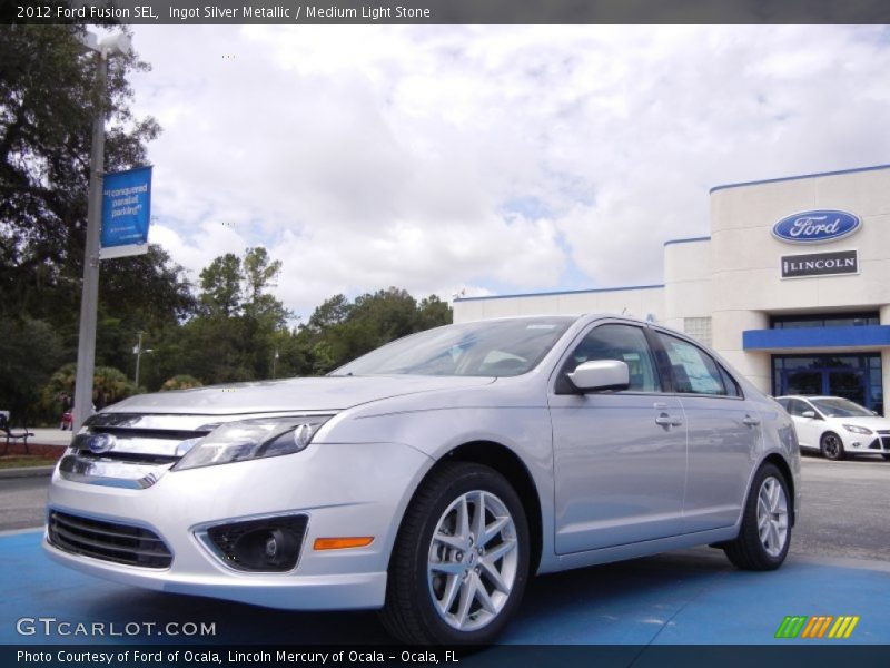 Ingot Silver Metallic / Medium Light Stone 2012 Ford Fusion SEL