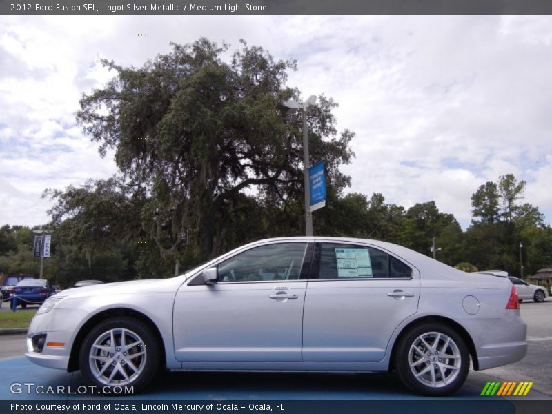 Ingot Silver Metallic / Medium Light Stone 2012 Ford Fusion SEL