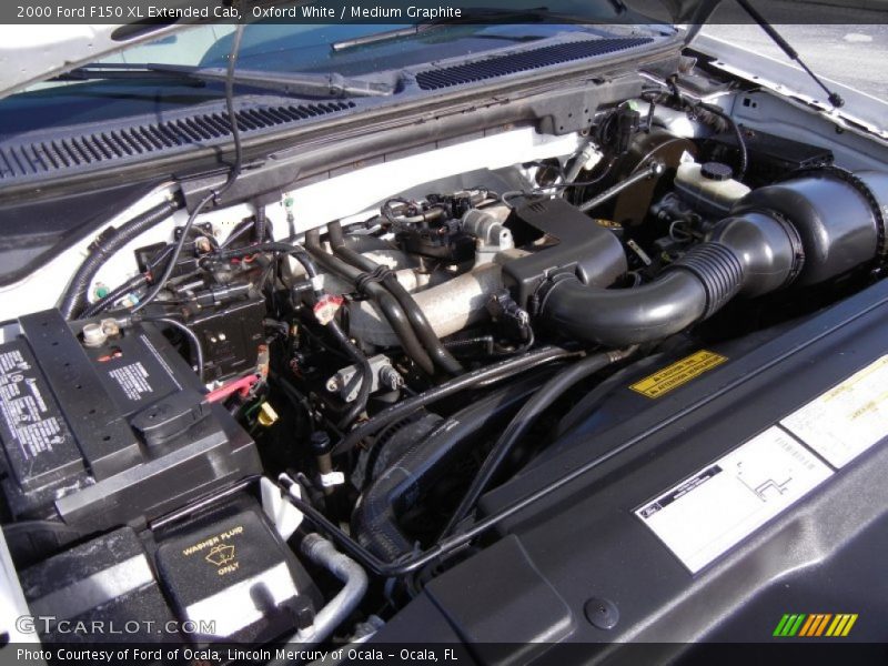 Oxford White / Medium Graphite 2000 Ford F150 XL Extended Cab