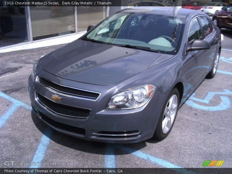 Dark Gray Metallic / Titanium 2009 Chevrolet Malibu LS Sedan