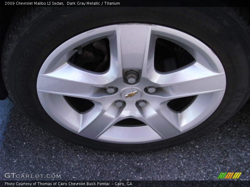 Dark Gray Metallic / Titanium 2009 Chevrolet Malibu LS Sedan