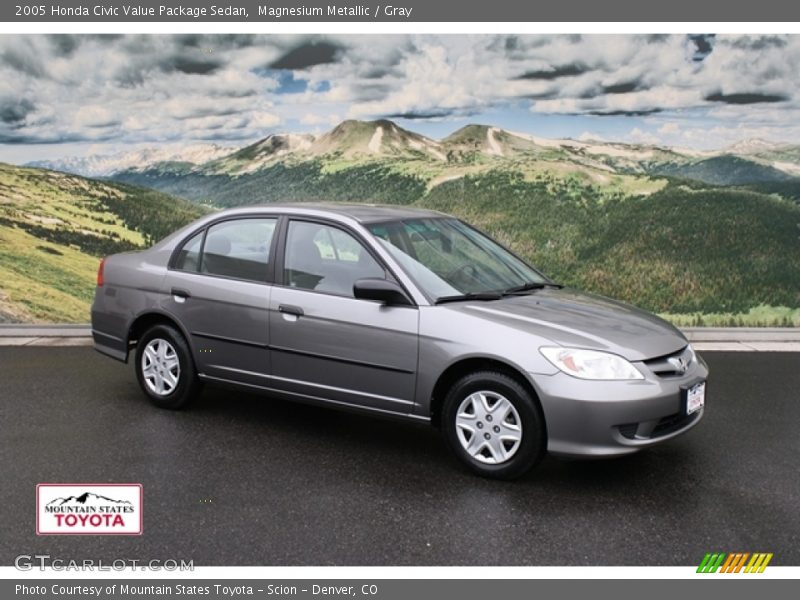Magnesium Metallic / Gray 2005 Honda Civic Value Package Sedan