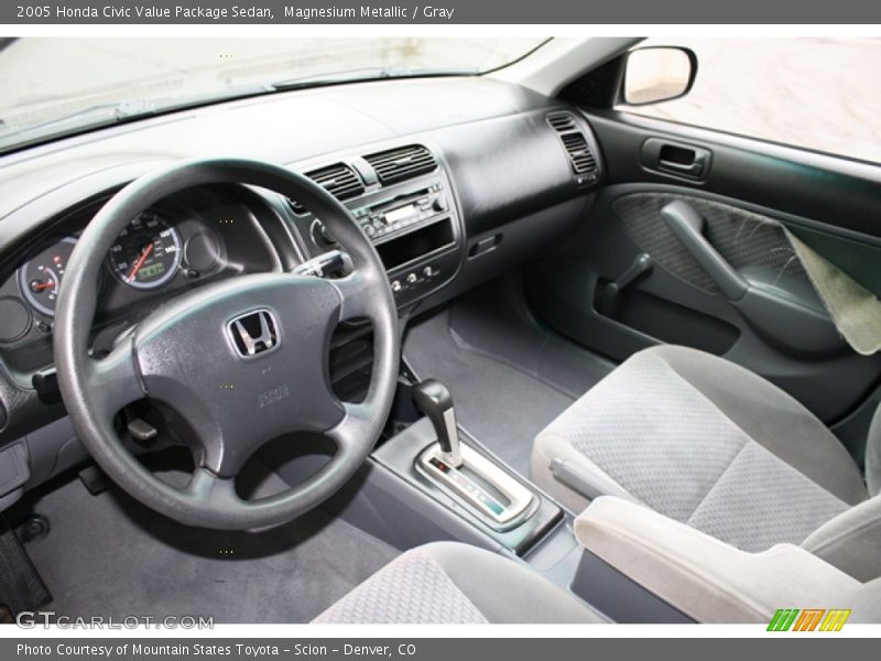 Magnesium Metallic / Gray 2005 Honda Civic Value Package Sedan