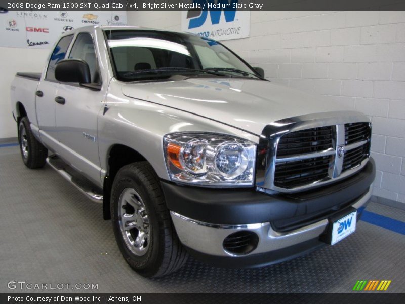 Bright Silver Metallic / Medium Slate Gray 2008 Dodge Ram 1500 SXT Quad Cab 4x4
