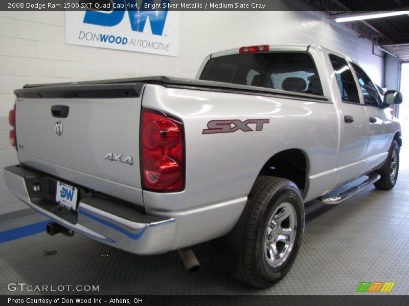 Bright Silver Metallic / Medium Slate Gray 2008 Dodge Ram 1500 SXT Quad Cab 4x4