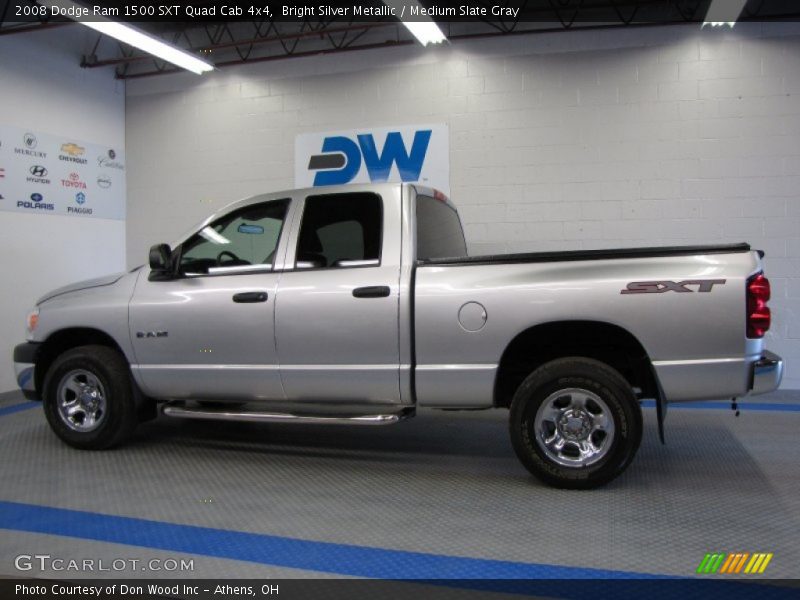 Bright Silver Metallic / Medium Slate Gray 2008 Dodge Ram 1500 SXT Quad Cab 4x4