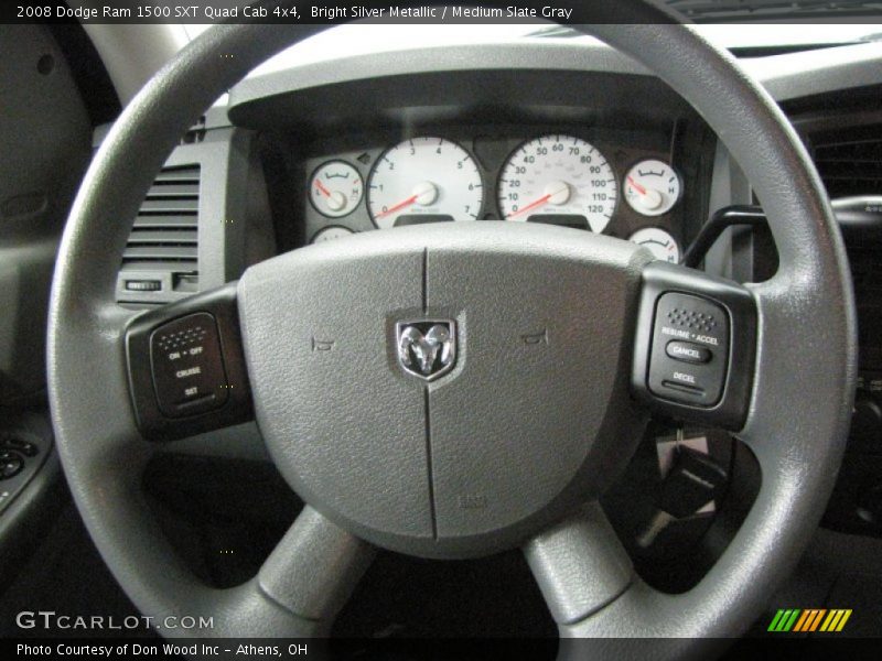 Bright Silver Metallic / Medium Slate Gray 2008 Dodge Ram 1500 SXT Quad Cab 4x4