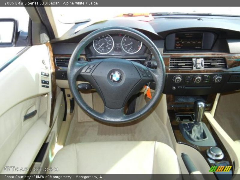 Alpine White / Beige 2006 BMW 5 Series 530i Sedan