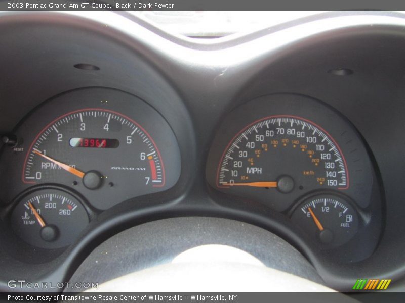  2003 Grand Am GT Coupe GT Coupe Gauges