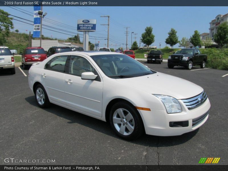 White Suede / Medium Light Stone 2009 Ford Fusion SE
