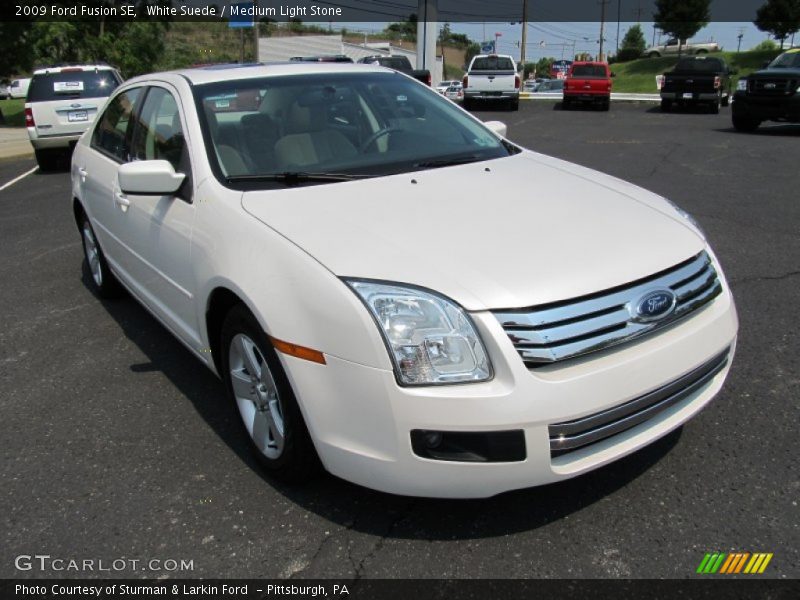White Suede / Medium Light Stone 2009 Ford Fusion SE