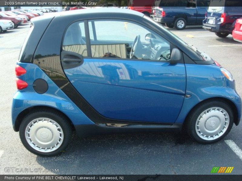 Blue Metallic / Gray 2009 Smart fortwo pure coupe
