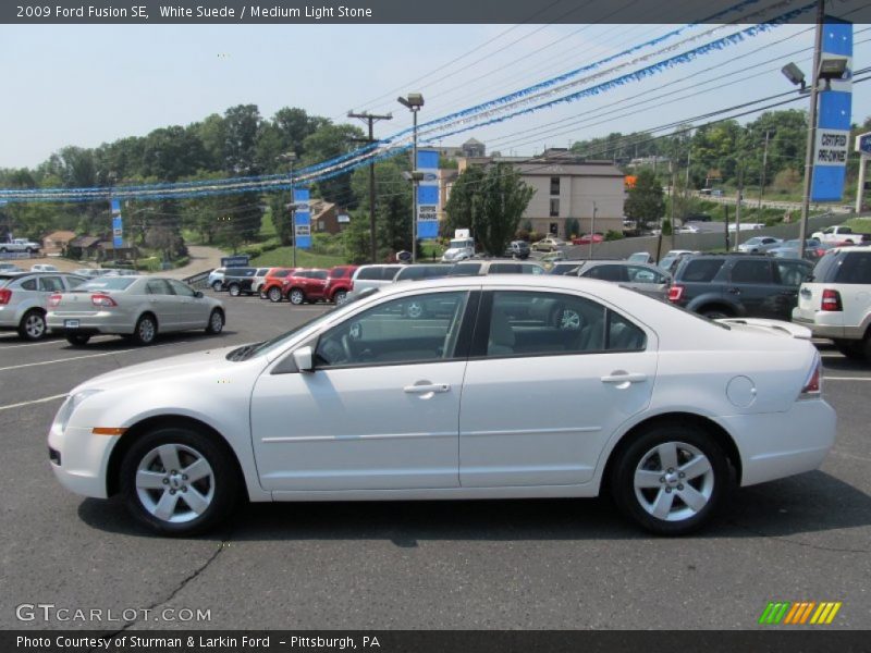 White Suede / Medium Light Stone 2009 Ford Fusion SE