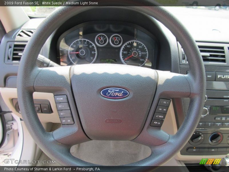 White Suede / Medium Light Stone 2009 Ford Fusion SE