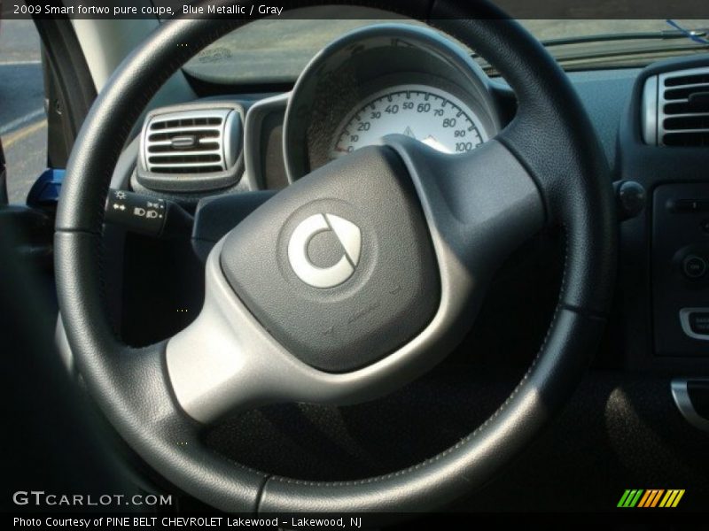 Blue Metallic / Gray 2009 Smart fortwo pure coupe