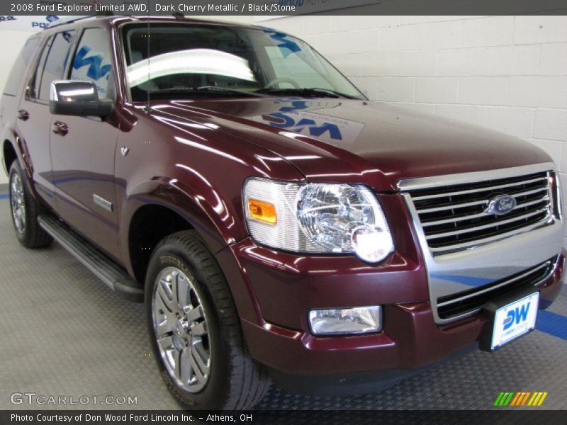 Dark Cherry Metallic / Black/Stone 2008 Ford Explorer Limited AWD