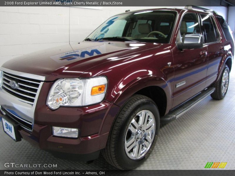 Dark Cherry Metallic / Black/Stone 2008 Ford Explorer Limited AWD