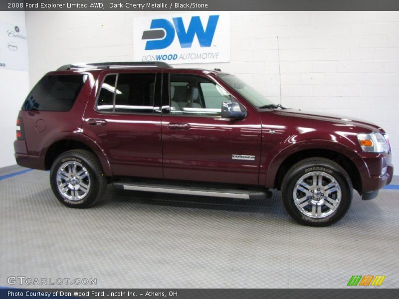 Dark Cherry Metallic / Black/Stone 2008 Ford Explorer Limited AWD
