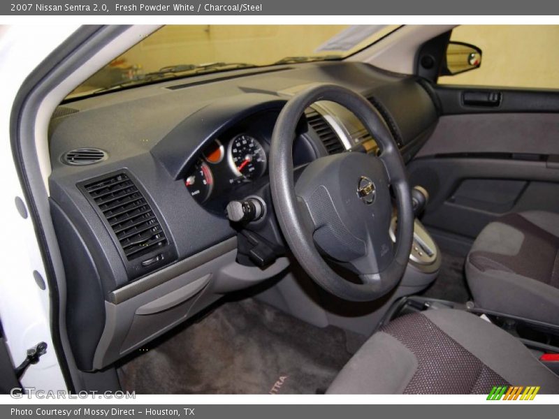 Fresh Powder White / Charcoal/Steel 2007 Nissan Sentra 2.0