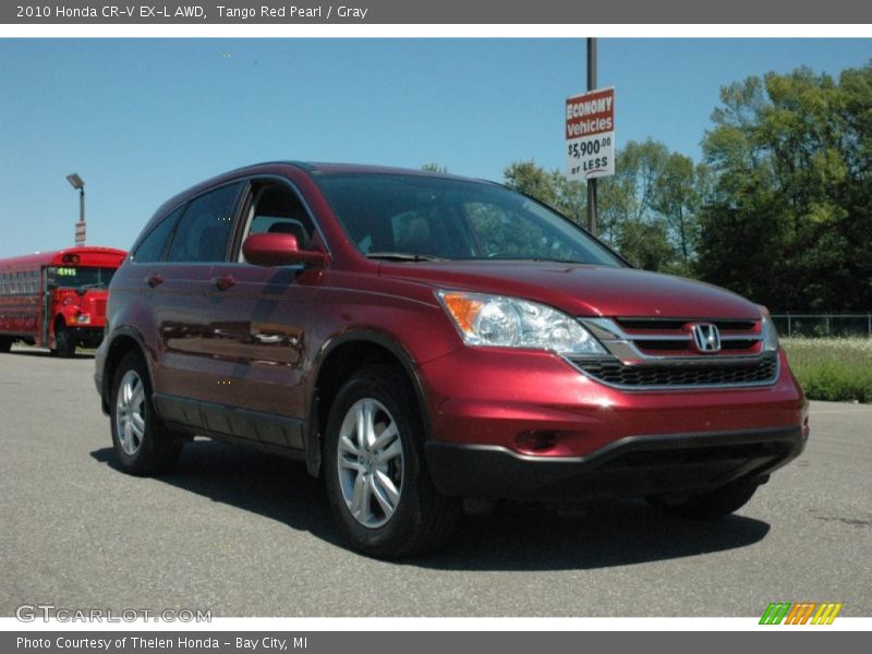 Tango Red Pearl / Gray 2010 Honda CR-V EX-L AWD