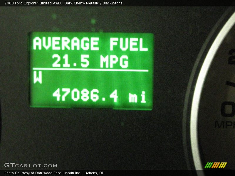 Dark Cherry Metallic / Black/Stone 2008 Ford Explorer Limited AWD