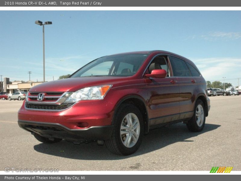 Tango Red Pearl / Gray 2010 Honda CR-V EX-L AWD