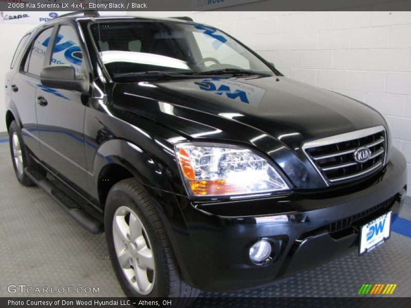 Ebony Black / Black 2008 Kia Sorento LX 4x4
