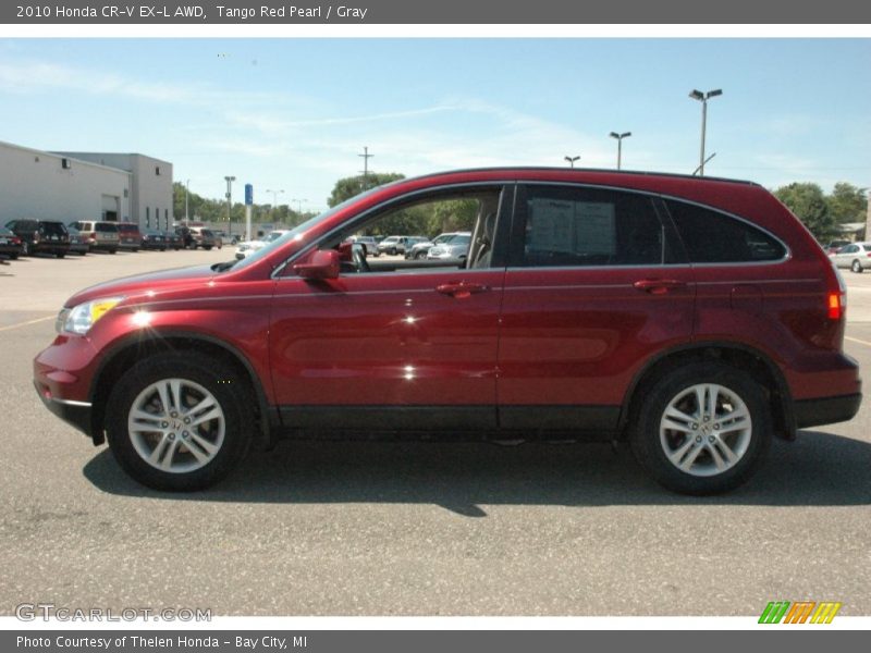 Tango Red Pearl / Gray 2010 Honda CR-V EX-L AWD