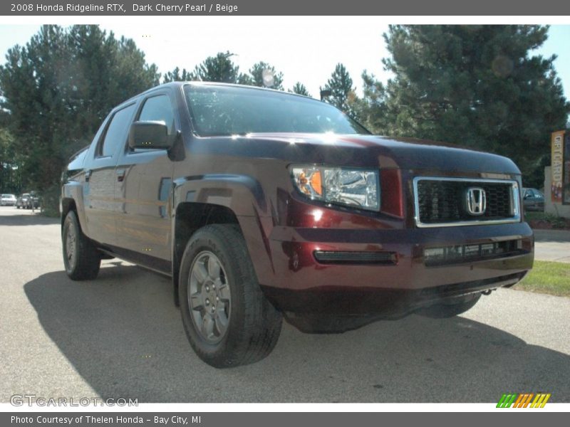 Dark Cherry Pearl / Beige 2008 Honda Ridgeline RTX