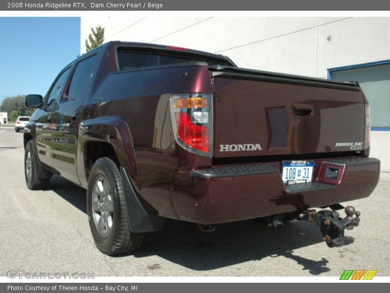 Dark Cherry Pearl / Beige 2008 Honda Ridgeline RTX