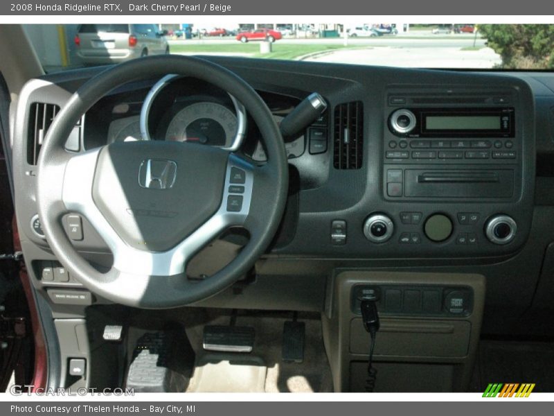Dark Cherry Pearl / Beige 2008 Honda Ridgeline RTX