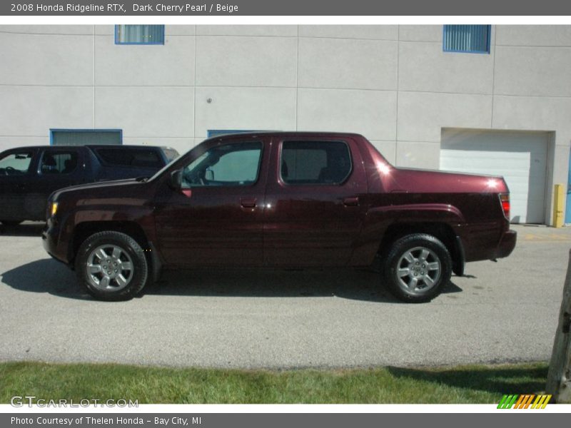 Dark Cherry Pearl / Beige 2008 Honda Ridgeline RTX