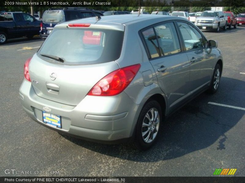 Arctic Blue / Charcoal 2009 Nissan Versa 1.8 S Hatchback