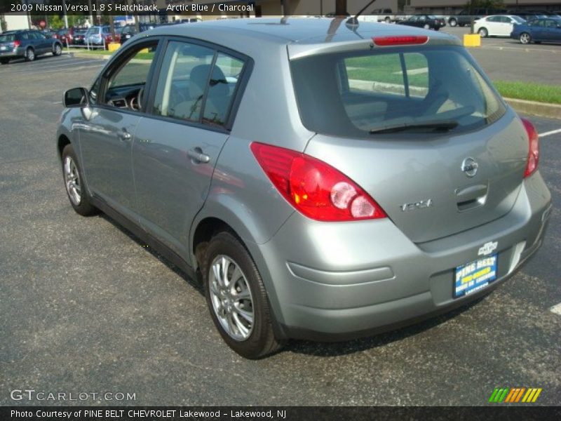 Arctic Blue / Charcoal 2009 Nissan Versa 1.8 S Hatchback