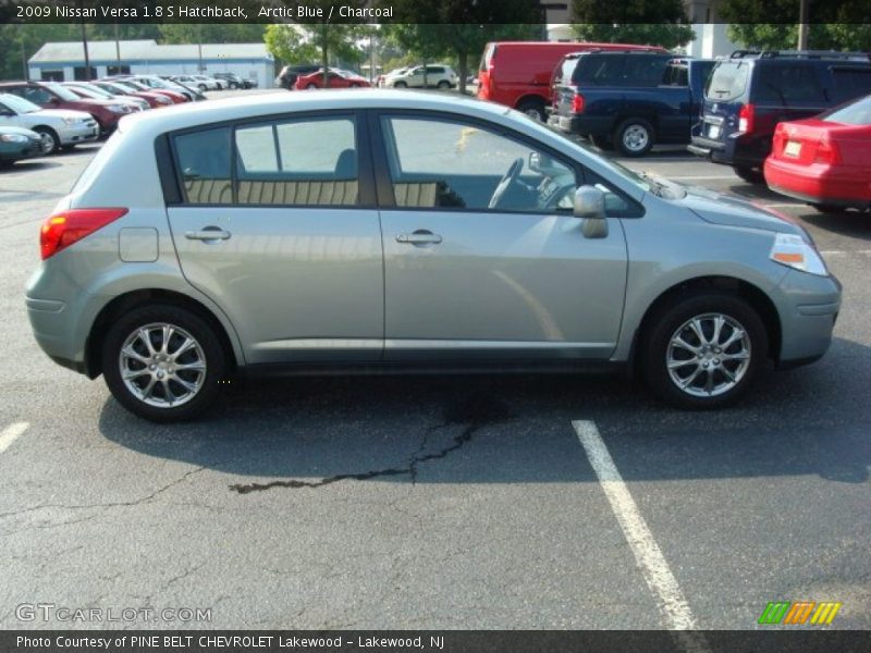 Arctic Blue / Charcoal 2009 Nissan Versa 1.8 S Hatchback