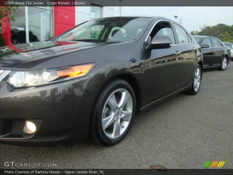 Grigio Metallic / Ebony 2009 Acura TSX Sedan