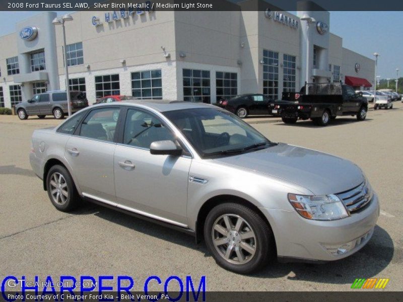 Silver Birch Metallic / Medium Light Stone 2008 Ford Taurus SEL AWD