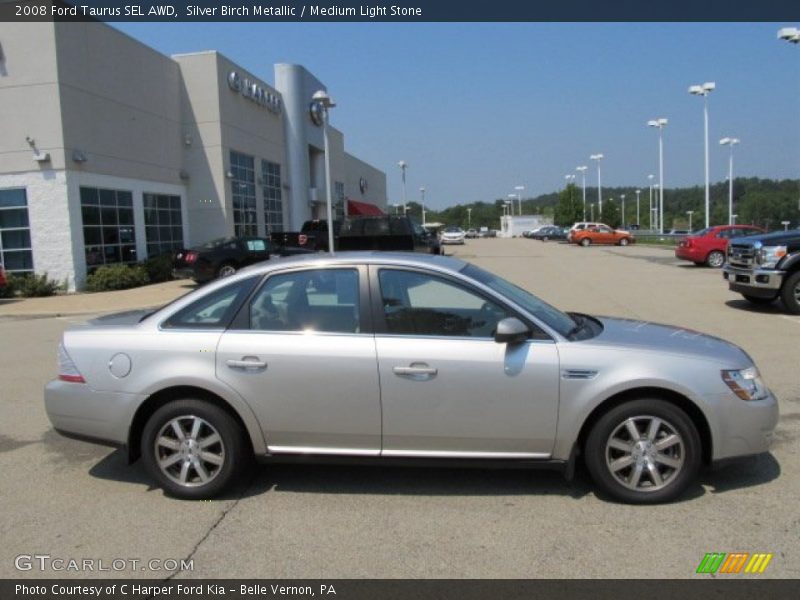 Silver Birch Metallic / Medium Light Stone 2008 Ford Taurus SEL AWD