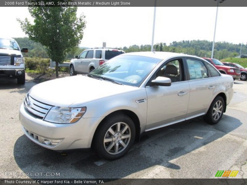 Silver Birch Metallic / Medium Light Stone 2008 Ford Taurus SEL AWD