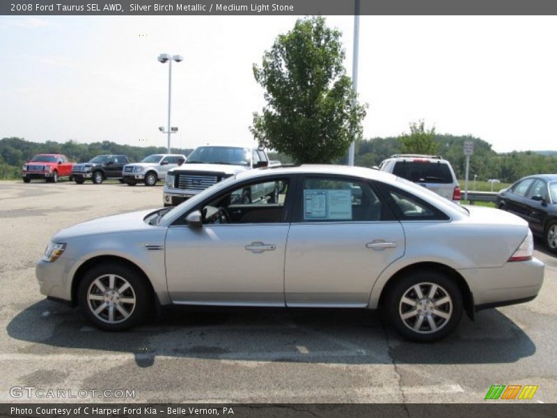 Silver Birch Metallic / Medium Light Stone 2008 Ford Taurus SEL AWD