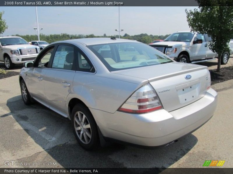Silver Birch Metallic / Medium Light Stone 2008 Ford Taurus SEL AWD