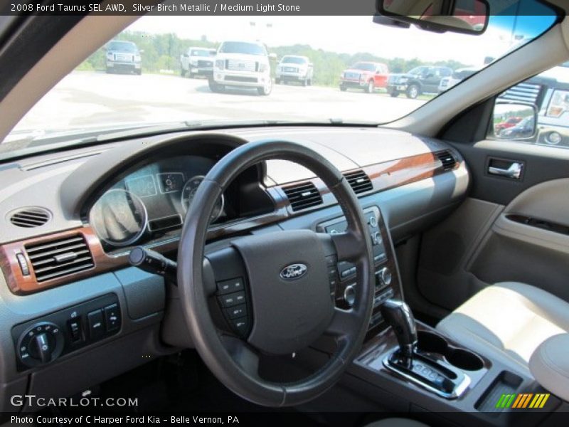 Silver Birch Metallic / Medium Light Stone 2008 Ford Taurus SEL AWD