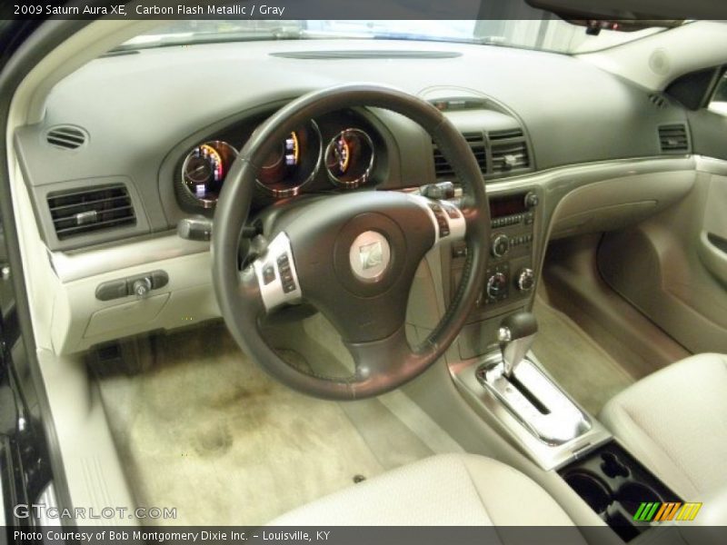 Carbon Flash Metallic / Gray 2009 Saturn Aura XE