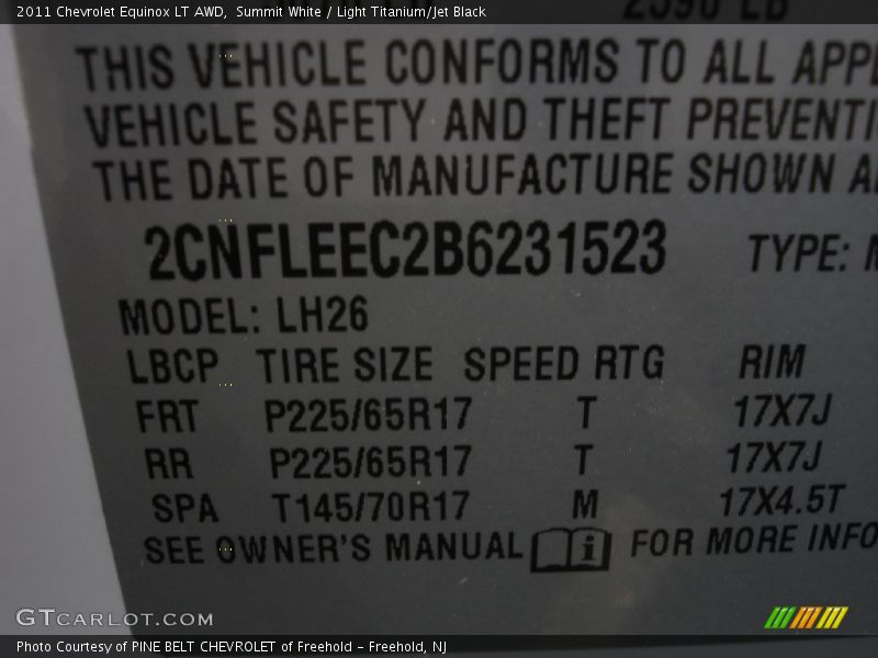 Summit White / Light Titanium/Jet Black 2011 Chevrolet Equinox LT AWD